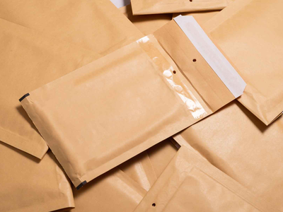Compostable shipping mailers with printed e-commerce branding