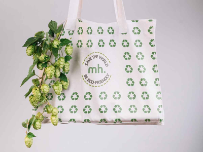 Assorted custom reusable shopping bags for retail brands