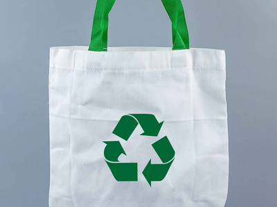 Custom printed RPET reusable shopping bags with handles
