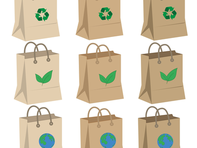Custom kraft paper shopping bags made with certified paper options