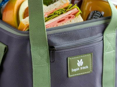 Reusable insulated food delivery bag with carrying handles