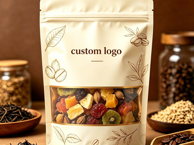 Mylar foil side gusset pouch with clear window and zipper for coffee and snack packaging