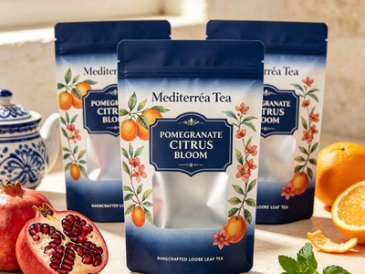 Matte finish side gusset stand-up pouch with window and zipper for tea packaging