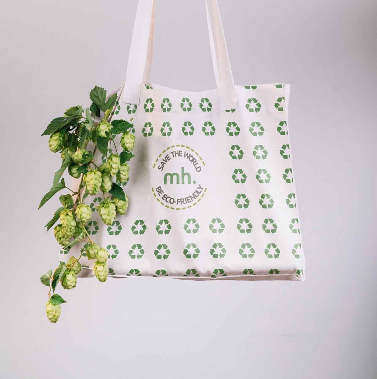 Assorted custom reusable shopping bags for retail brands