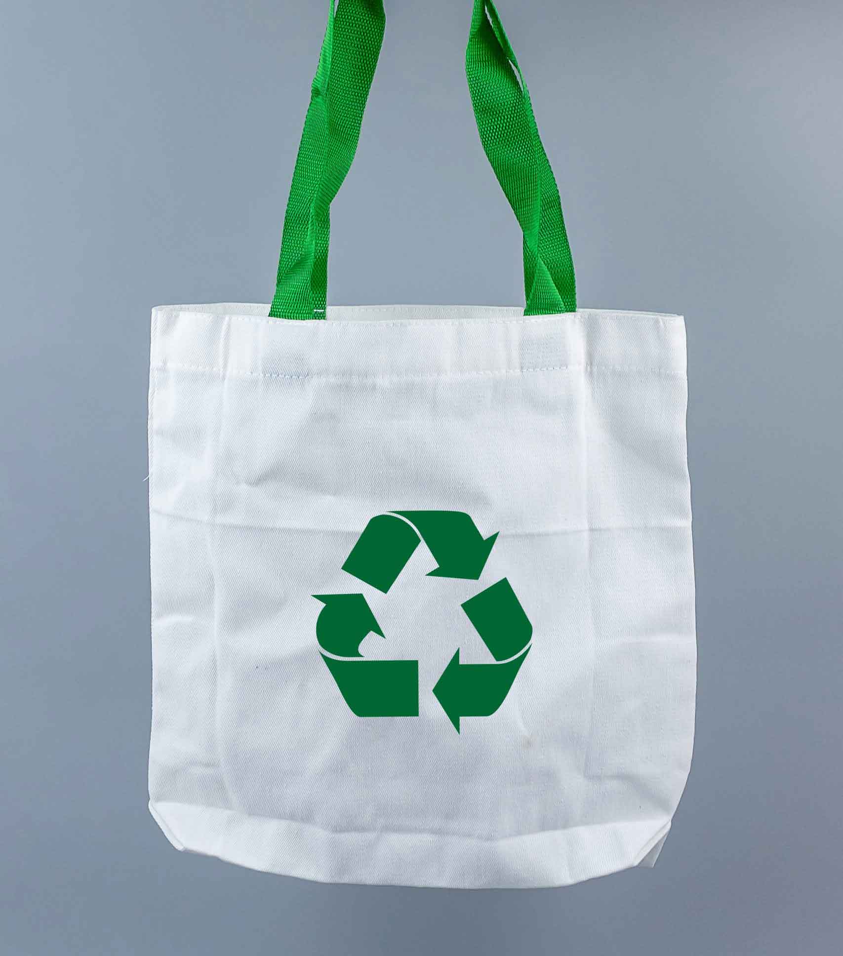 Custom printed RPET reusable shopping bags with handles