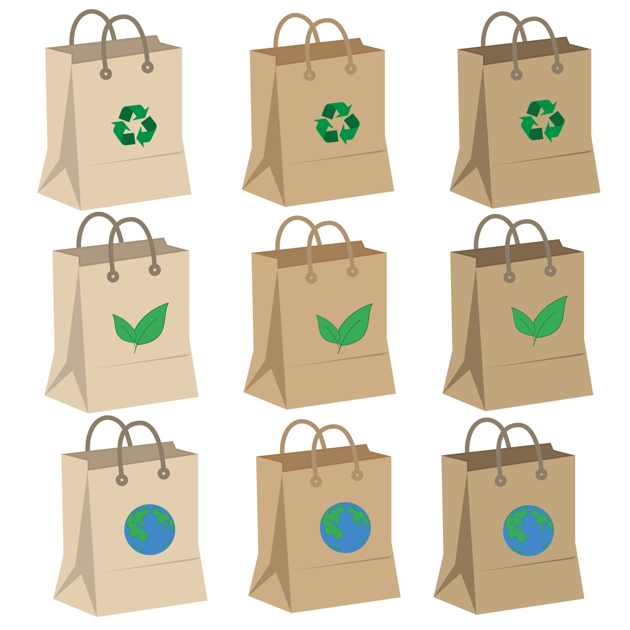 Custom kraft paper shopping bags made with certified paper options