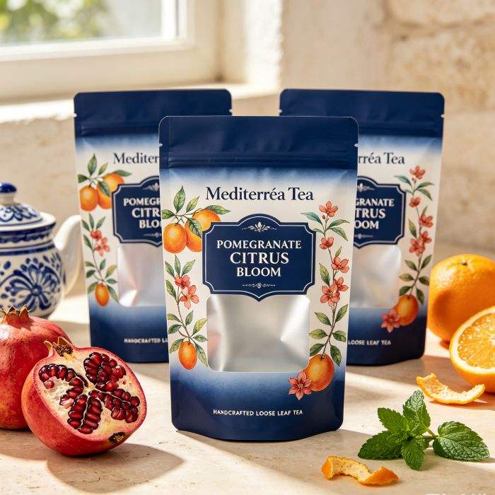 Matte finish side gusset stand-up pouch with window and zipper for tea packaging